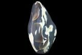 Free-Standing, Polished Blue and White Agate - Madagascar #140381-1